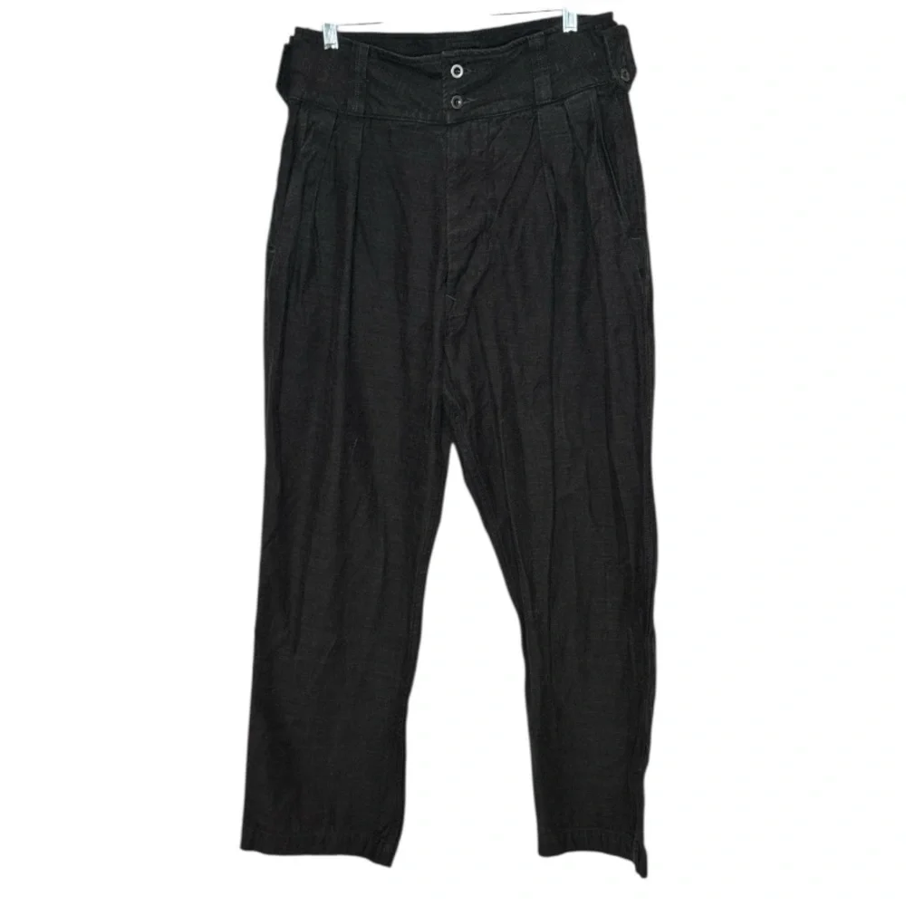 Imogene And Willie Diana Pleated High Rise Straight Black Selvage Denim. Sz 30. - Picture 3 of 13